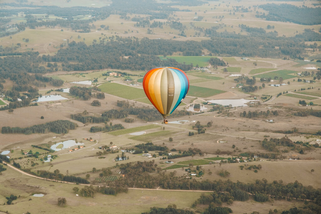 A photo of hot air balloon in Hunter Valley